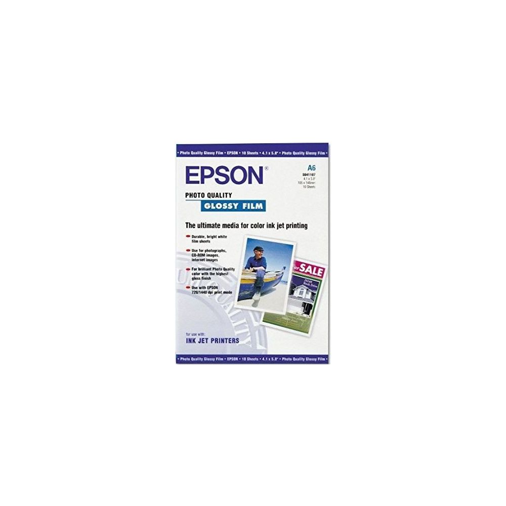 Papier film glacé EPSON - Qualité Photo (10 cartes A6)** Z