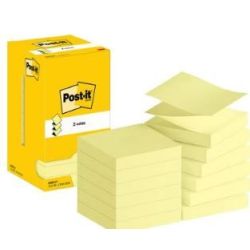 Bloc reposit. 76 x 76mm - Z-Notes - POST-IT - 100 f. JAUNE (12 blocs)