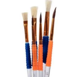Lot de 36 Pinceaux et 36 brosses avec Grip caoutchouc  - Tailles diff