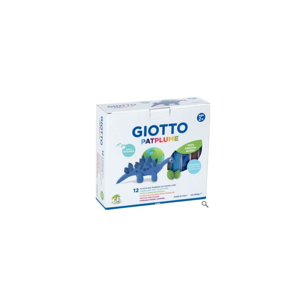 Pate à modeler GIOTTO Patplume - 12 x 350g + 1 gratuit - Coul assort.