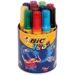 Feutre Couleur BIC DECORALO Lavable - Extra Large - 12 COULEURS