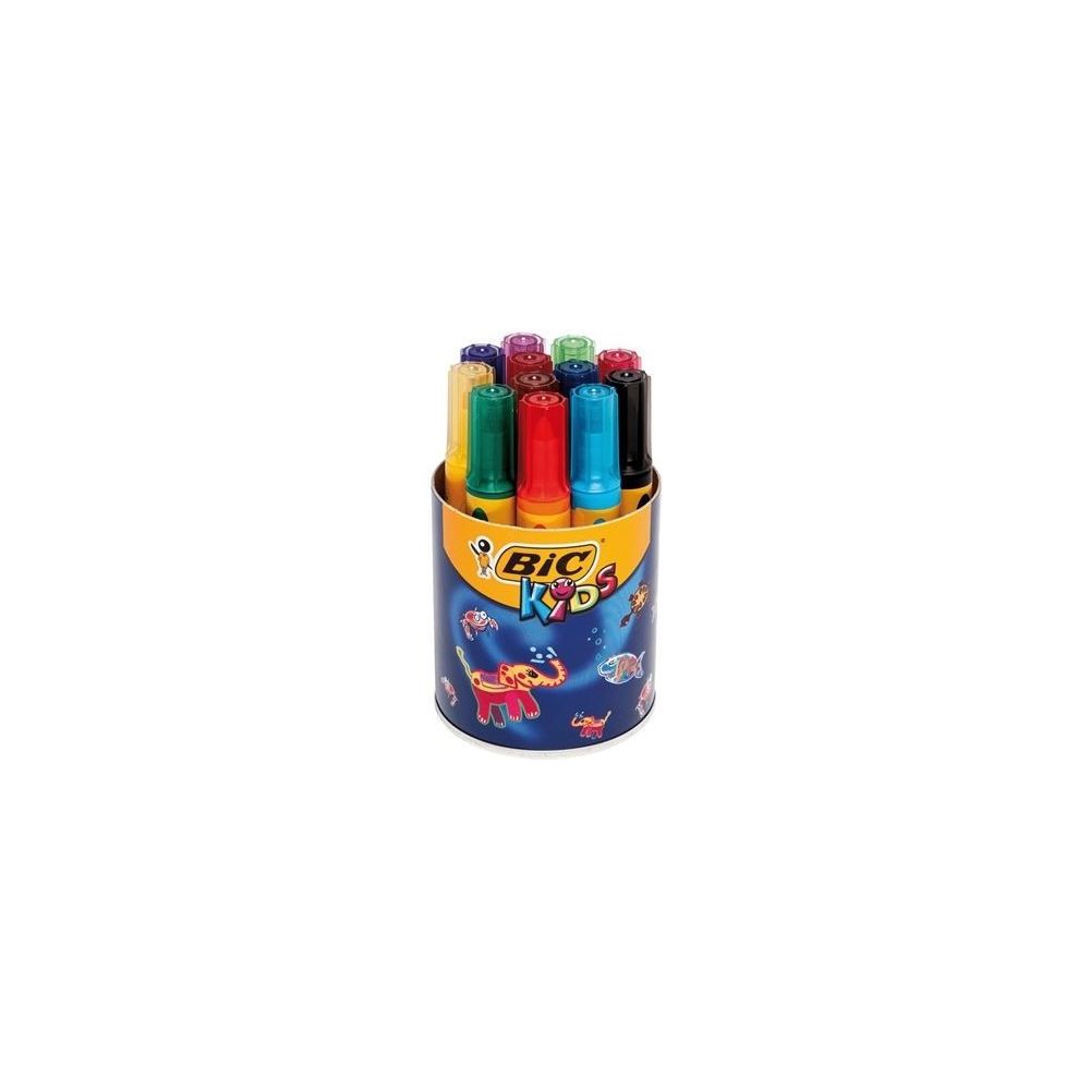 Feutre Couleur BIC DECORALO Lavable - Extra Large - 12 COULEURS
