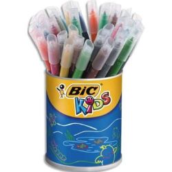 Feutre Couleur BIC KIDS Couleur - Lavable - Médium - POT 36 COULEURS