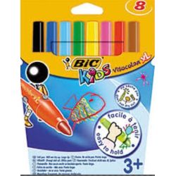 Feutre Couleur BIC VISACOLOR XL Lavable - ExtraLarge - 8 COULEURS