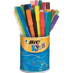 Feutre Couleur BIC KIDS Visa - Lavable - Fin - POT 36 COULEURS