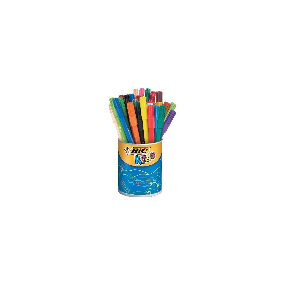 Feutre Couleur BIC KIDS Visa - Lavable - Fin - POT 36 COULEURS