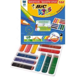 Crayon Couleur BIC EVOLUTION Hexagonaux - Class Pack 144 couleurs