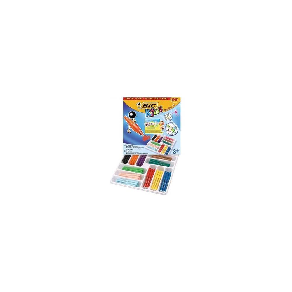 Feutre Couleur BIC VISACOLOR XL Lavable - ExtraLarge - 96 COUL.