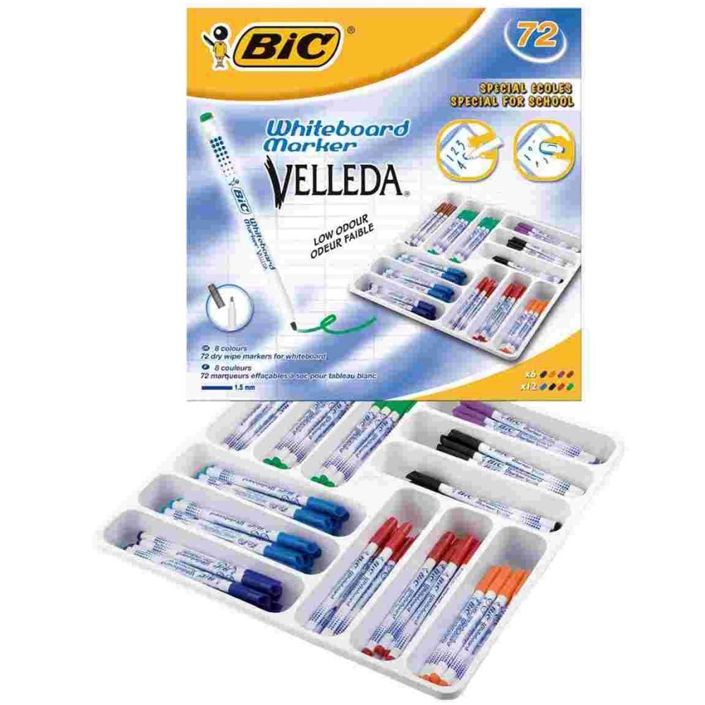 Marqueur effaç. BIC VELLEDA 1721 - Ogive - 1.5mm (Class Pack de 72)