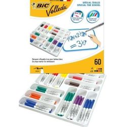 Marqueur effaç. BIC VELLEDA 1741 - Ogive Medium 1.5mm - PACK DE 60