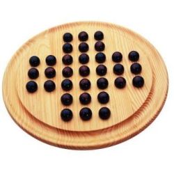 Jeu du Solitaire en Bois - Plateau : 29 cm