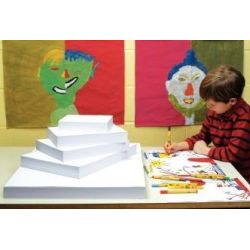 Feuille dessin 50x65cm 160g - BLANC (25 feuilles)
