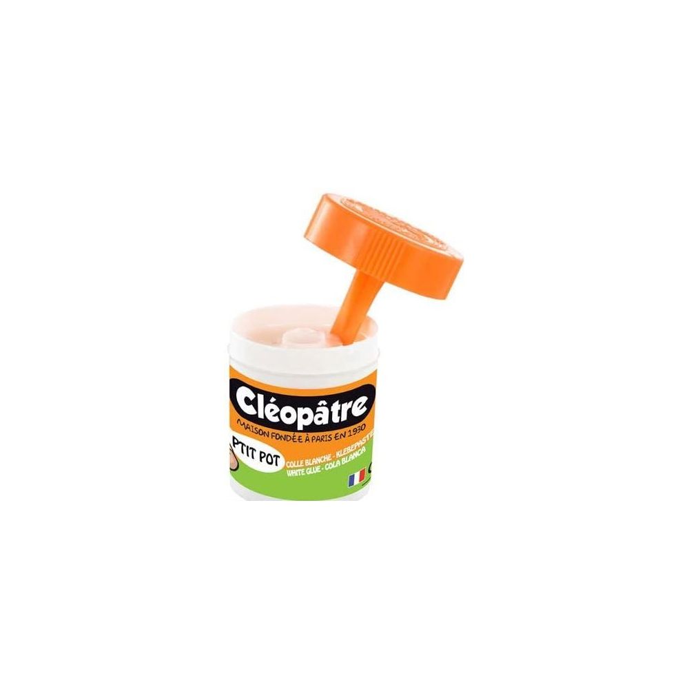 Colle blanche en petit pot CLEOPATRE - 50 gr (avec spatule)