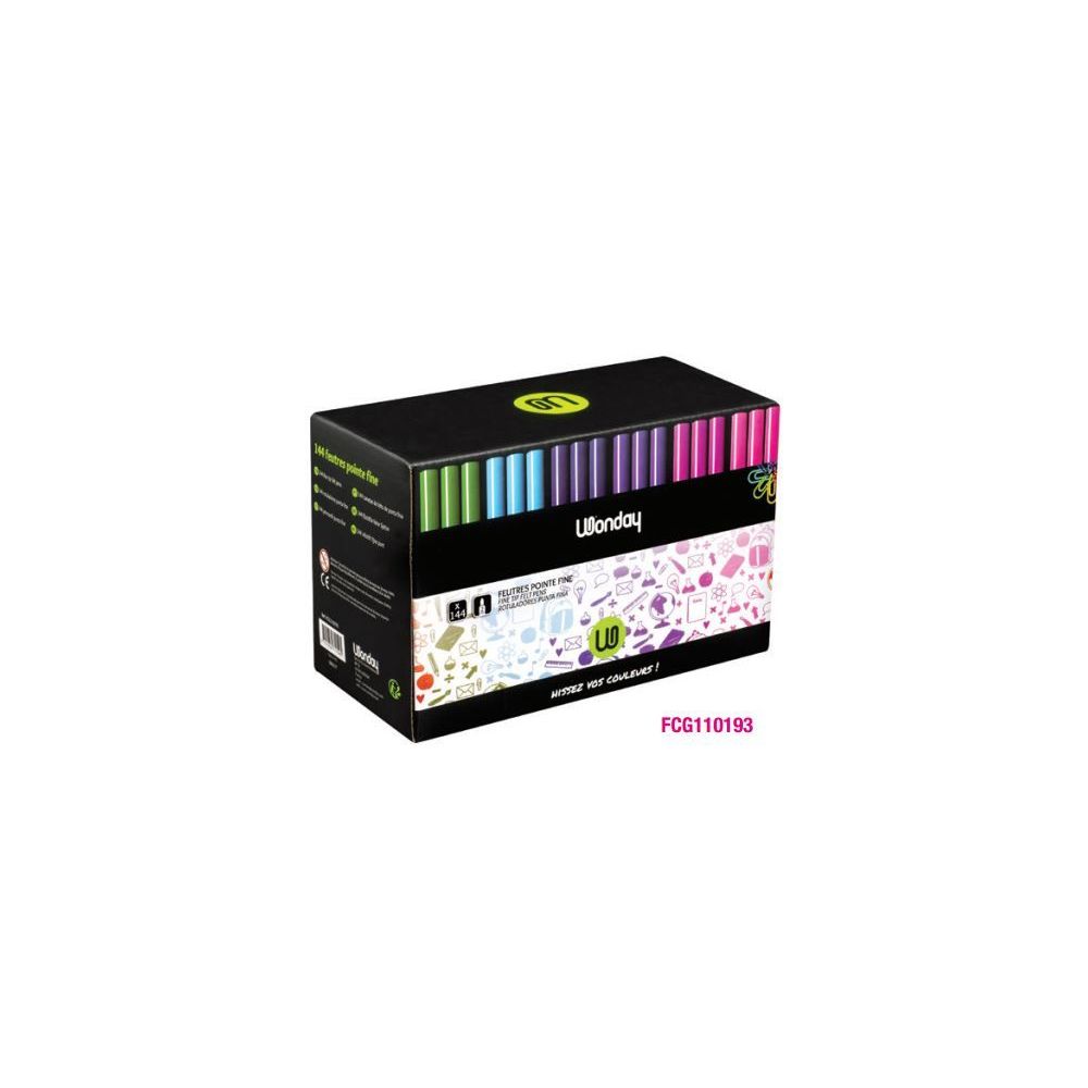 Feutre Couleur WONDAY - Lavable - Fin - 144 COULEURS