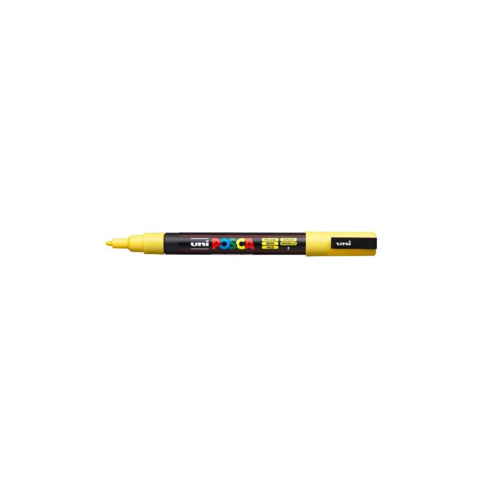 Marqueur gouache POSCA - Ogive fine 1.5mm - PC-3M JAUNE