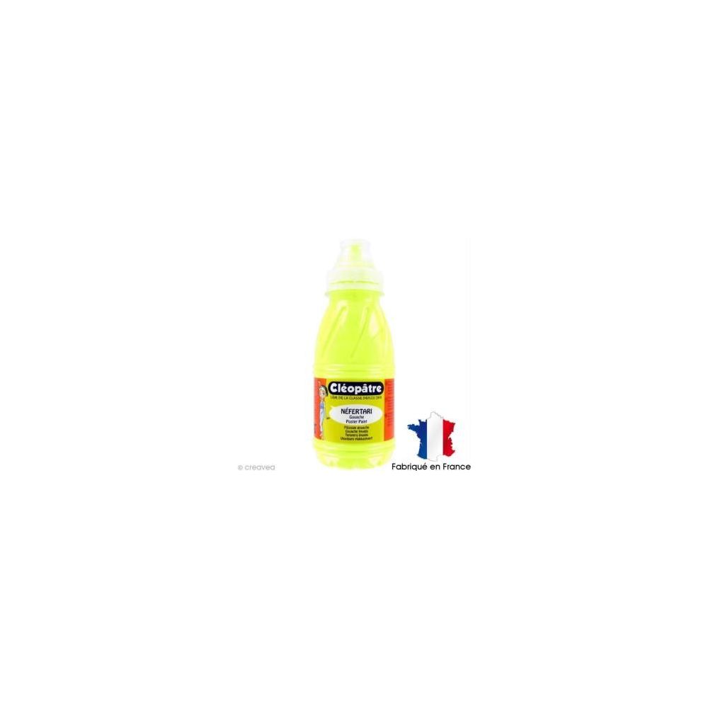 Gouache liquide à effet mat 250 ml CLEOPATRE Fluo JAUNE