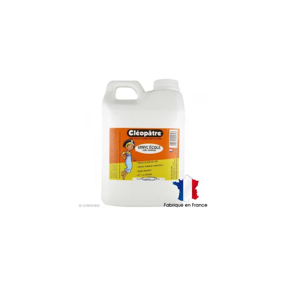 Colle blanche vinylique CLEOPATRE Vinyl' Ecole - 2 litres
