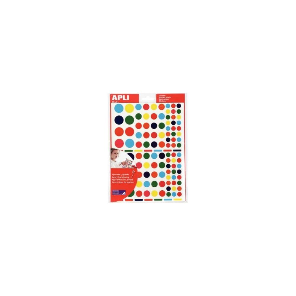 Gommettes GEOMETRIQUES Ronds divers (Paquet de 2080 unités) 