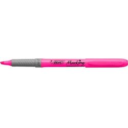 Surligneur BIC BRITE LINER Grip - Trait 1 à 3.2 mm - ROSE FLUO