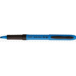 Surligneur BIC BRITE LINER Grip - Trait 1 à 3.2 mm - BLEU FLUO