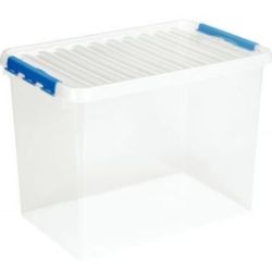 Bac de rangement + couvercle L.60 x l.40 x H.42cm Transparent  72L