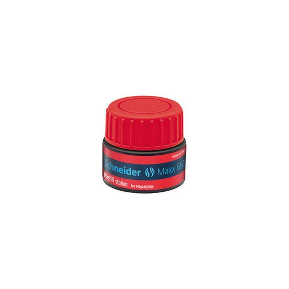 Surligneur (Station Recharge) SCHNEIDER Maxx660 ROUGE pour Job - 30ml
