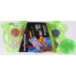 Peinture a l'eau en godets ULMANN - diam : 28 mm - 12 couleurs - NEW