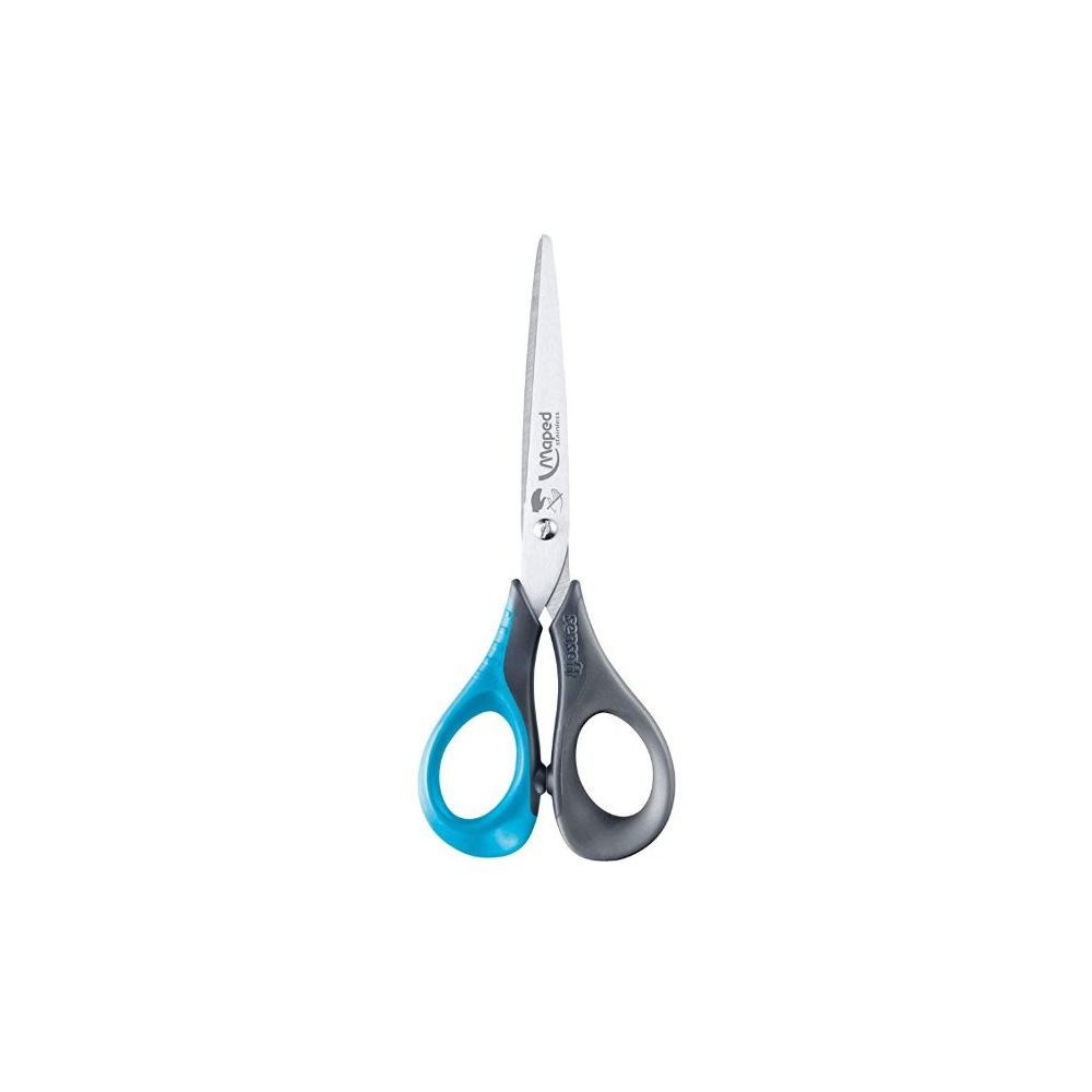 Ciseaux Anneaux moulés MAPED Shape - Pointu - pour Gaucher - 16 cm