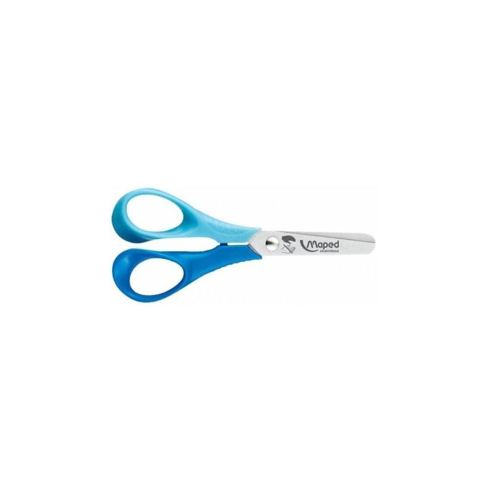 Ciseaux Ecolier MAPED Vivo Ann. plastique Gaucher - Bout rond - 12 cm