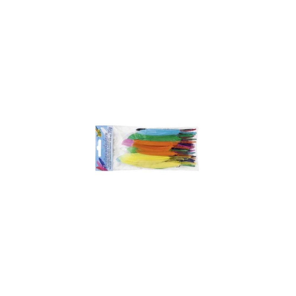 Plumes d'indiens en couleurs et tailles assorties - (Sachet de 10gr)