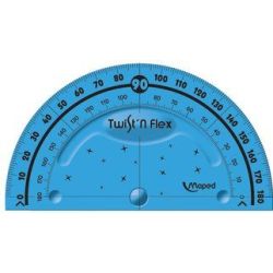 Rapporteur plastique incassable MAPED - Demi-cercle 180° - Diam 12 cm