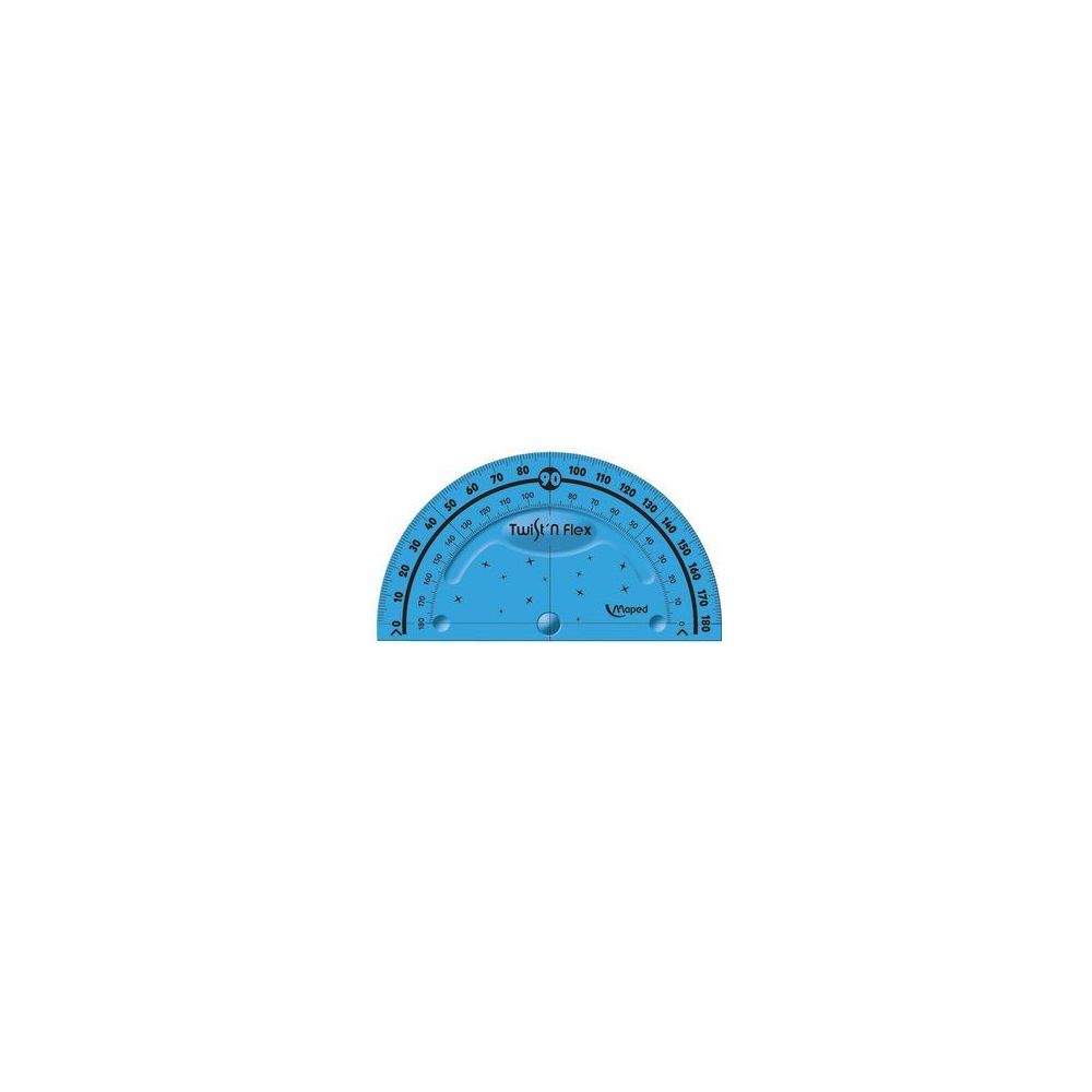 Rapporteur plastique incassable MAPED - Demi-cercle 180° - Diam 12 cm