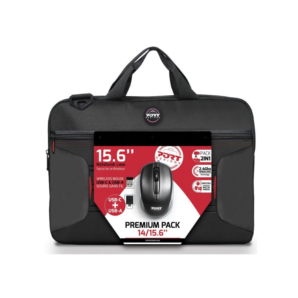 Port Designs 501873 sacoche d'ordinateurs portables 39,6 cm (15.6") Noir