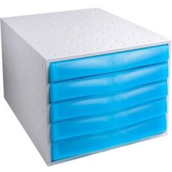 Module classement 5 tiroirs A4+ EXACOMPTA Multi Form - BLEU CIEL