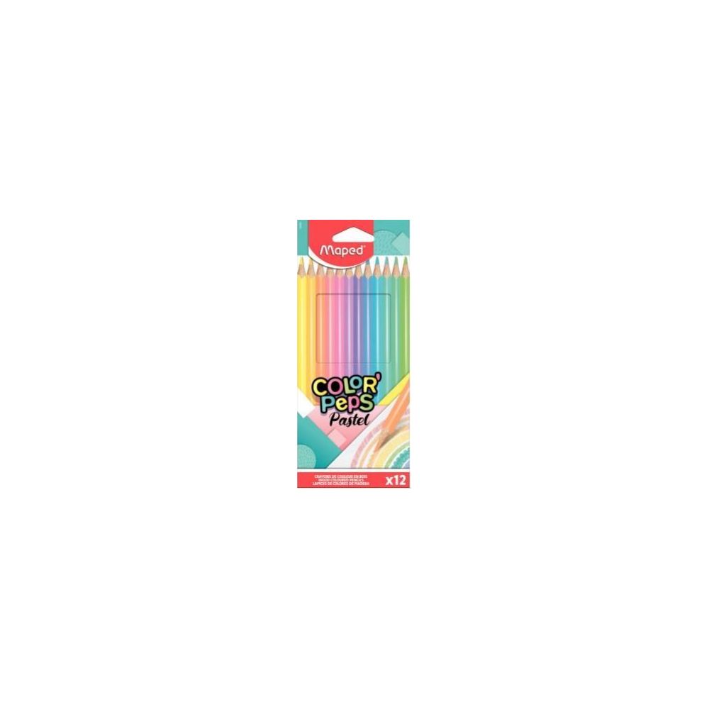 Crayon Couleur MAPED Color Peps PASTEL - Triangulaire - 12 couleurs