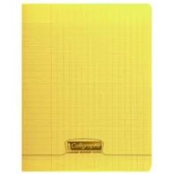 Cahier 17x22cm Séyès 48 p Piqûre 90g Polypro JAUNE  CLAIREFONTAINE