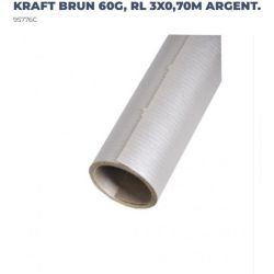 Papier kraft en rouleau 60g 3m x 0.7m ARGENT CLAIREFONTAINE**