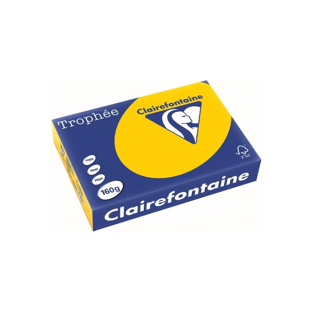 Rame A4 -  80g - Jaune Tournesol CLAIREFONTAINE (500 f.) Ref: 1978C