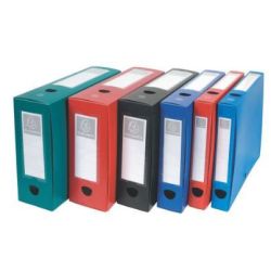 Boite classement PVC - Pression - EXACOMPTA - Dos 80mm - BLEU  
