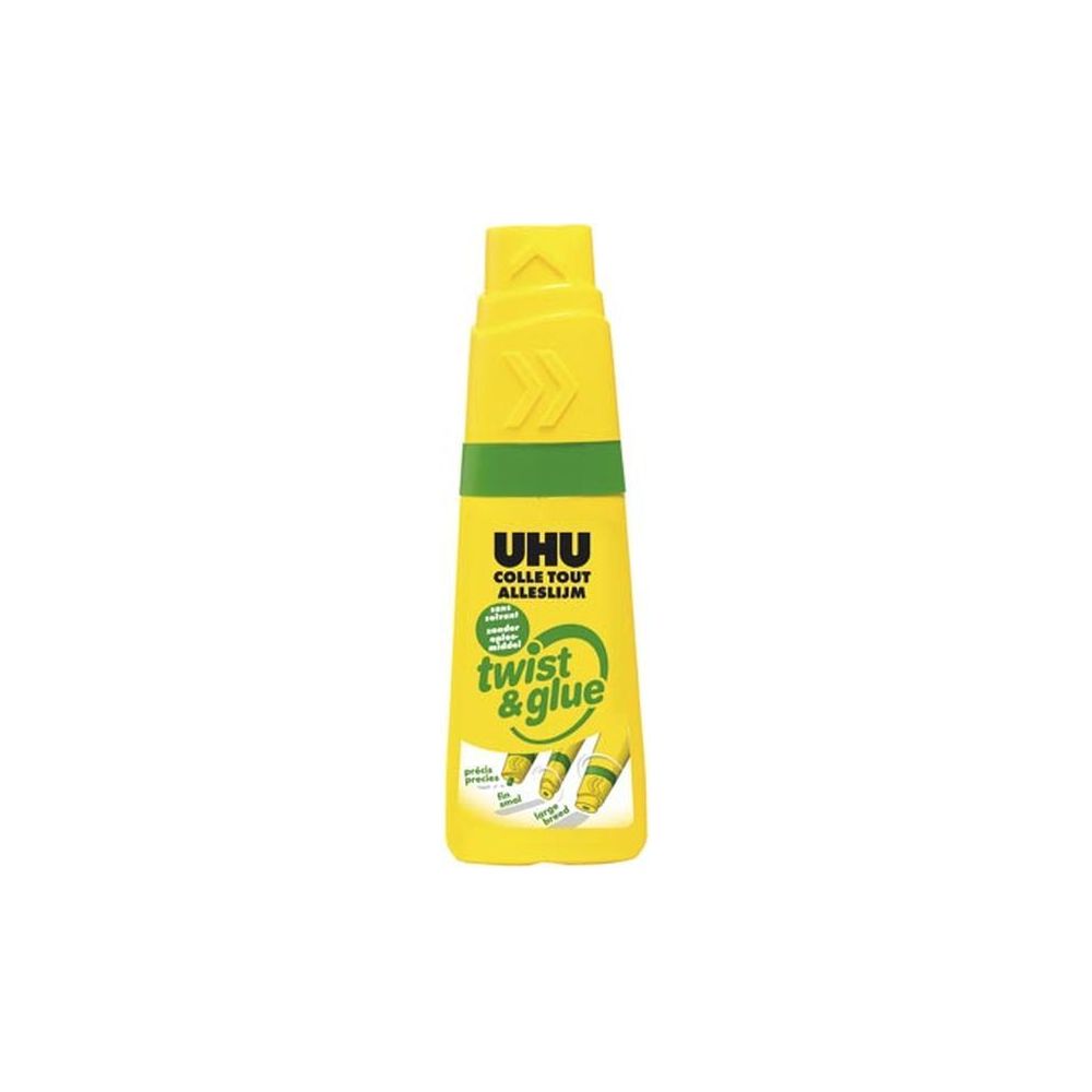 Colle transparente en Flacon UHU Twist & Glue - 3 positions - 35gr