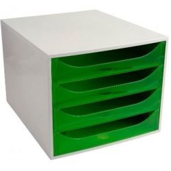 Module classement 4 tiroirs A4+ EXACOMPTA Linicolor - VERT