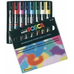 Marqueur gouache POSCA - Biseau 8mm - PC-8K - (8 COULEURS)