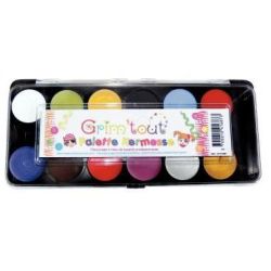 Palette de maquillage spéciale Kermesse - Boîte de 12 Coloris