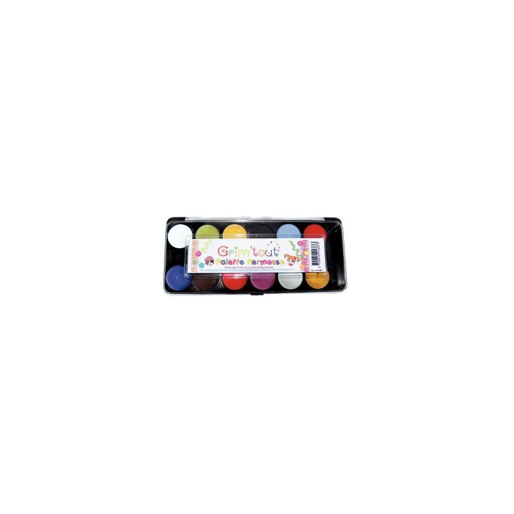 Palette de maquillage spéciale Kermesse - Boîte de 12 Coloris