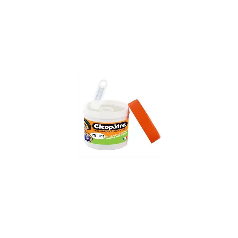 Colle blanche en petit pot CLEOPATRE - 85 gr (avec spatule)