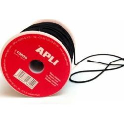 Fil élastique APLI - 2mm x 100 m - NOIR