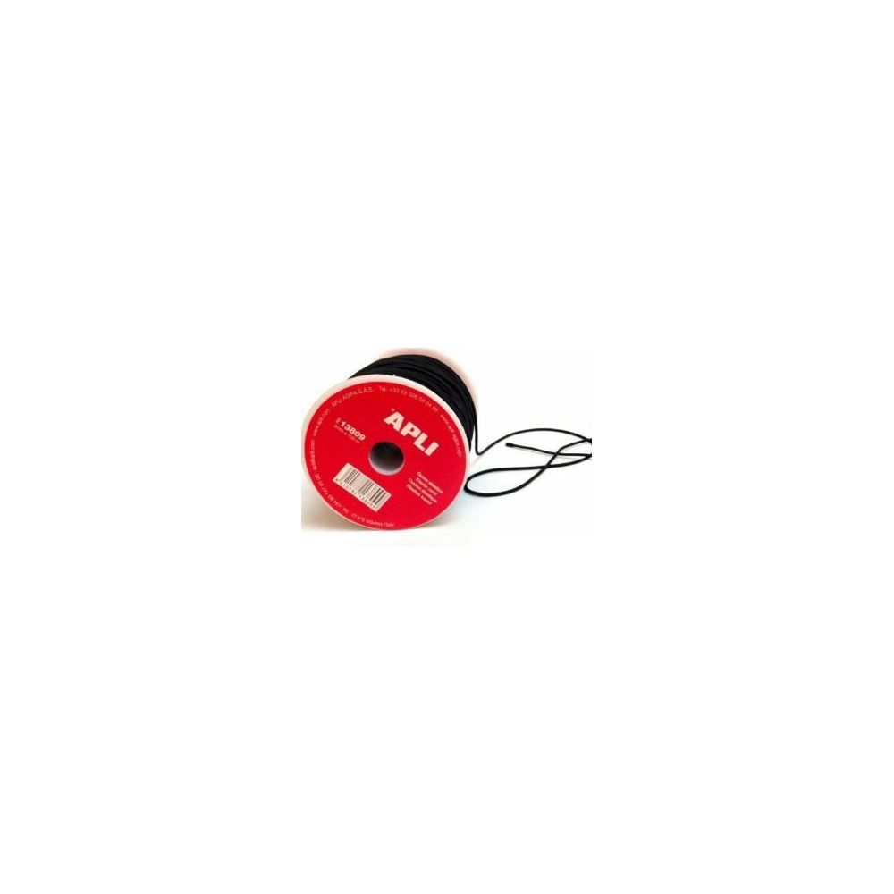 Fil élastique APLI - 2mm x 100 m - NOIR