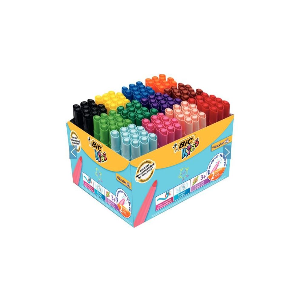 Feutre Couleur BIC VISACOLOR XL Lavable - ExtraLarge - 144 COUL.