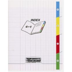 Cahier   4 Onglets 17x22cm Séyès 140 p Polypropylène