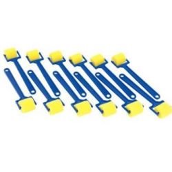 Paquet de 12 Rouleaux à peindre en mousse 25 mm avec manche plastique
